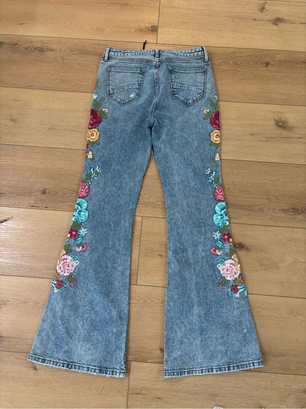 Driftwood Free People Floral Jeans Size 30 - Picture 6 of 6